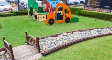 Living Montessori Playground Bridge, Car, And House Play Structures Living Montessori Playground Bridge, Car, And House Play Structures